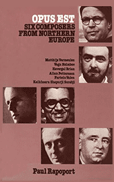 Cover of Paul Rapoport’s book “Opus Est — Six composers from Northern Europe”