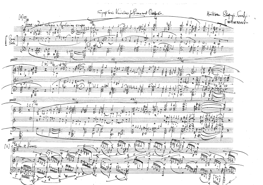 The Sorabji Archive — Compositions — KSS59 Symphonic Variations